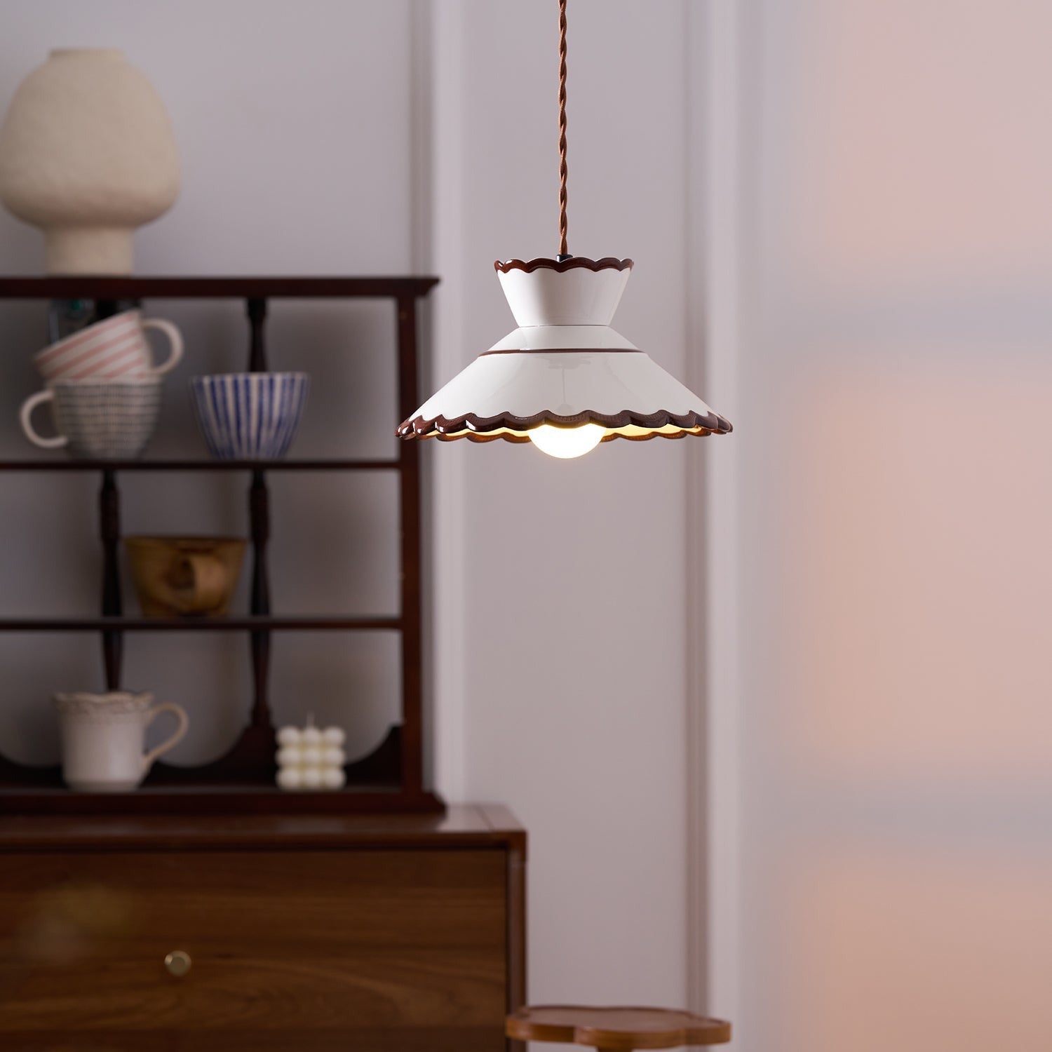 Grace Retro Ceramics Pendant Lights - Lamp Copper