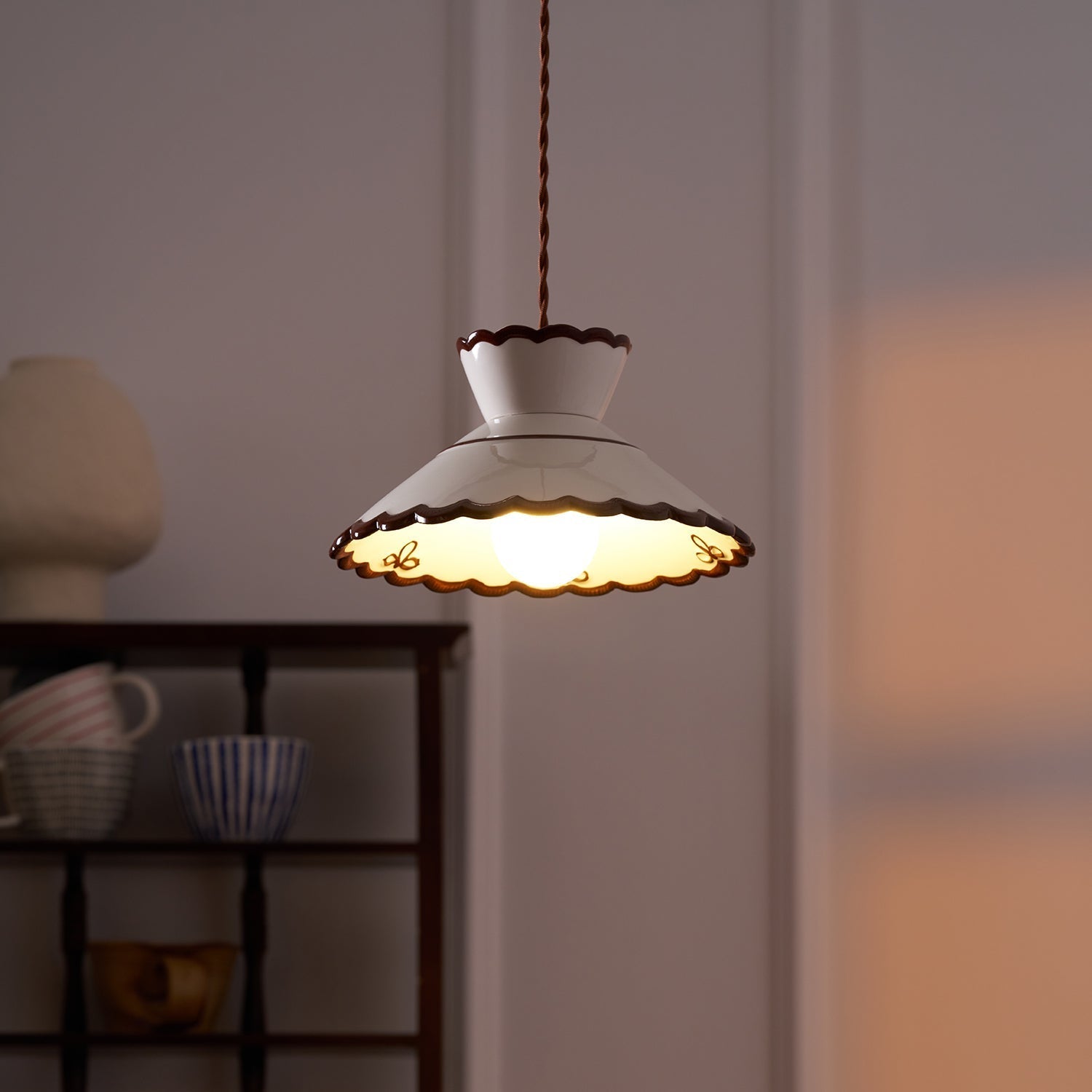 Grace Retro Ceramics Pendant Lights - Lamp Copper