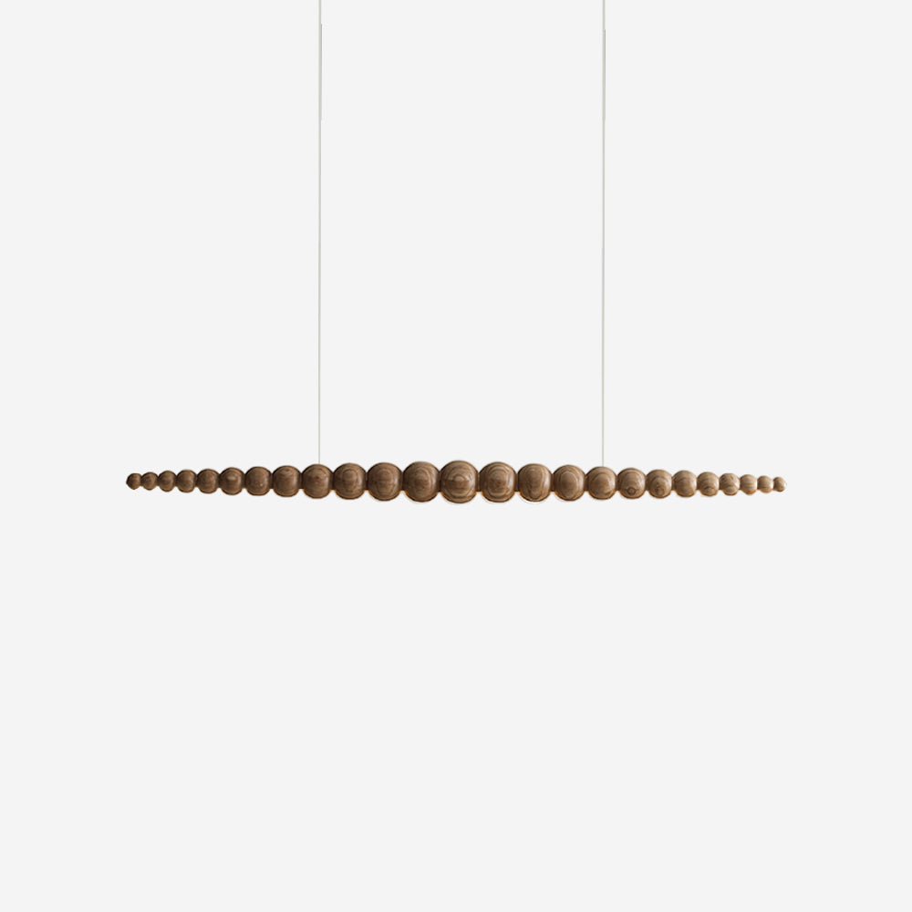 Favon Beaded Wooden Chandelier - Lamp Copper