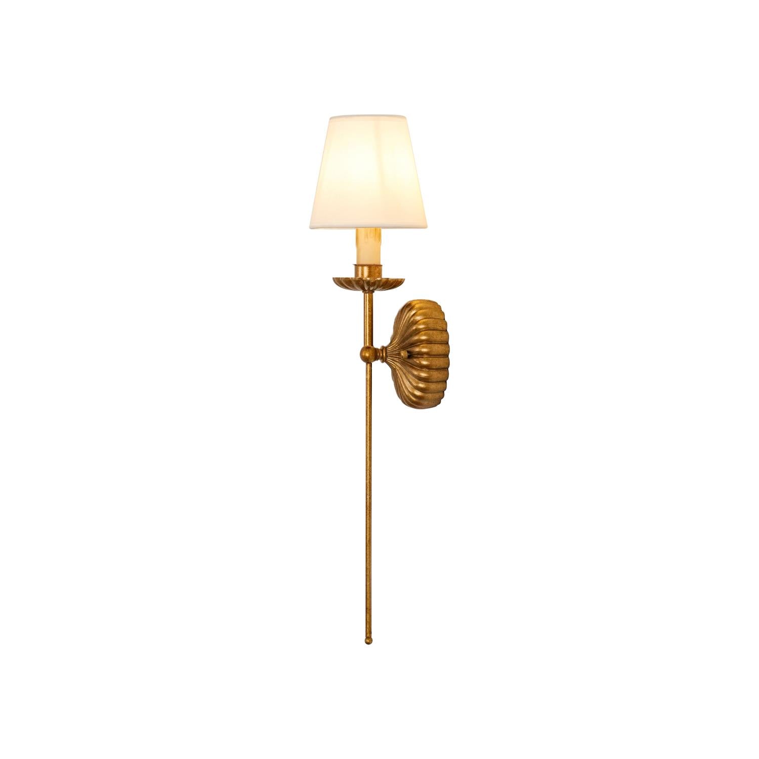 Axiom Vintage Industrial Antique Gold Metal Fabric Wall Lamp - Lamp Copper