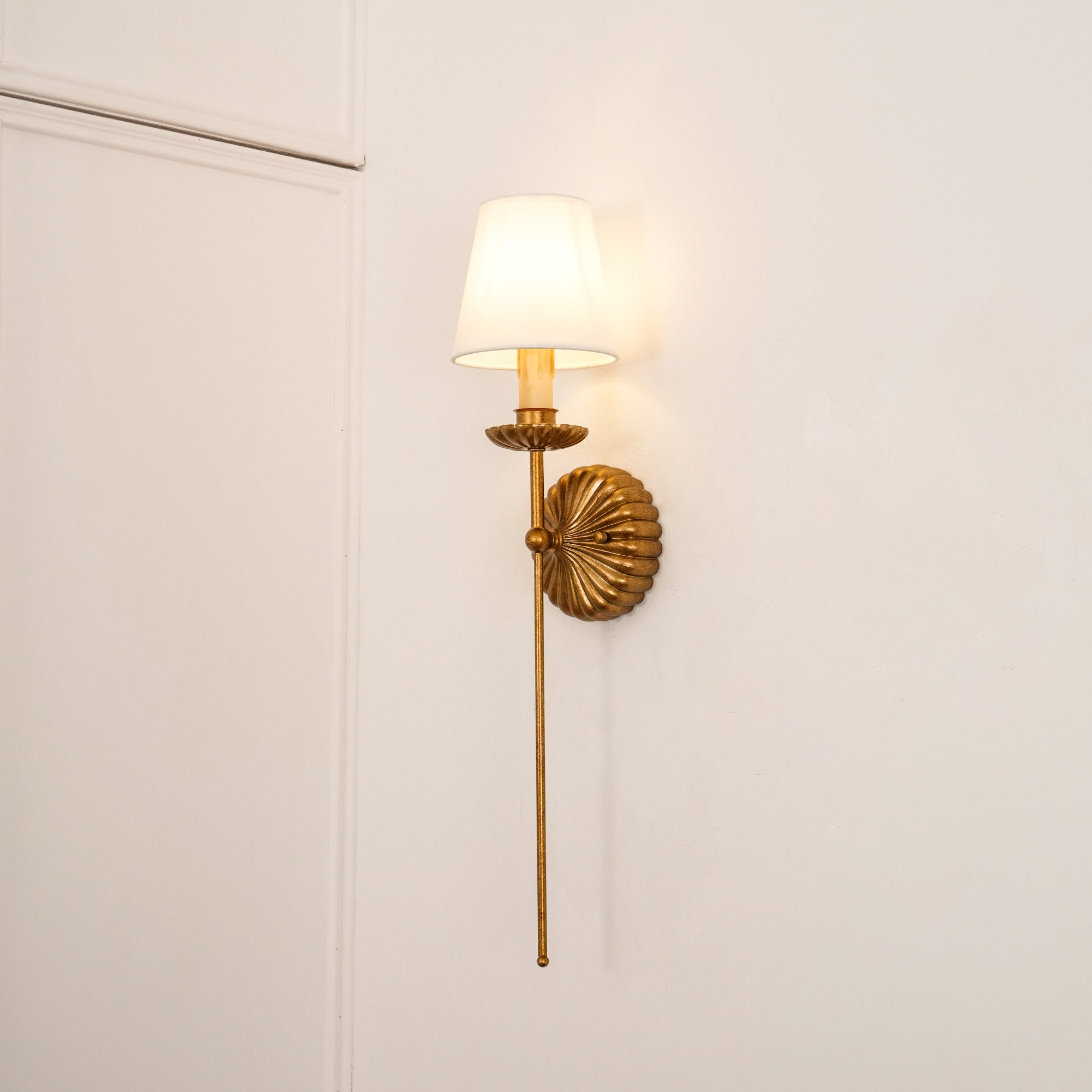 Axiom Vintage Industrial Antique Gold Metal Fabric Wall Lamp - Lamp Copper