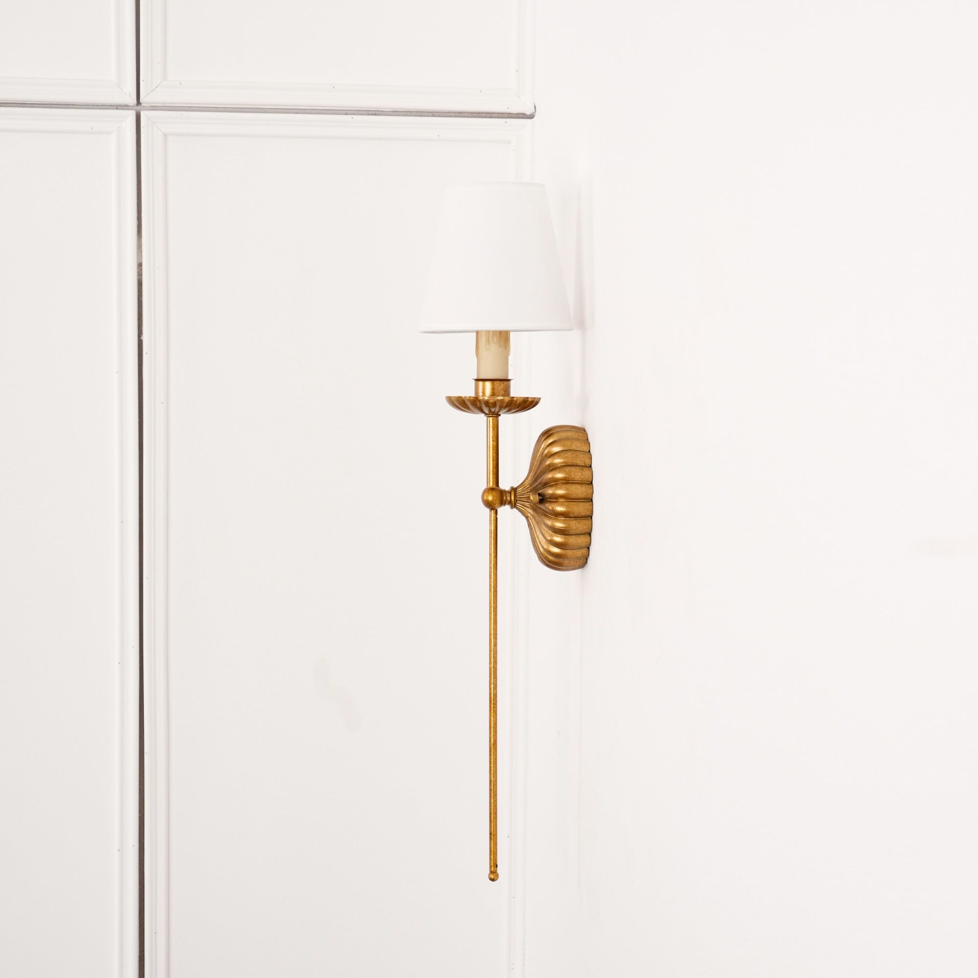 Axiom Vintage Industrial Antique Gold Metal Fabric Wall Lamp - Lamp Copper