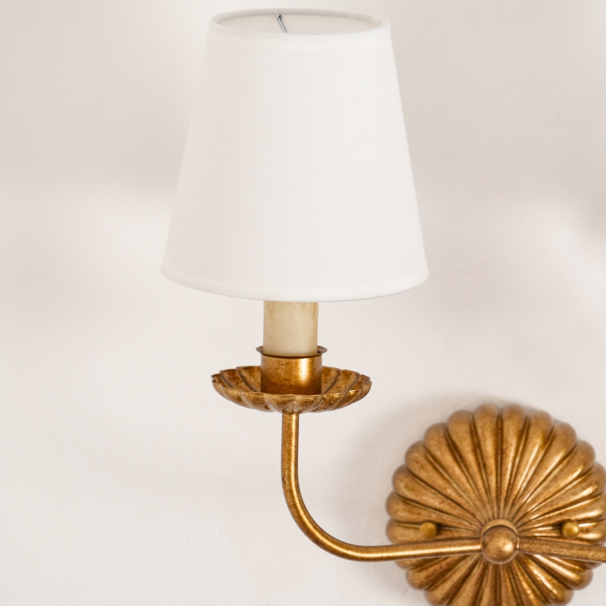 Axiom Vintage Industrial Antique Gold Metal Fabric Wall Lamp - Lamp Copper