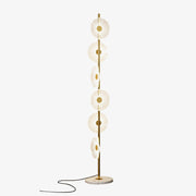 Carins Floor Lamp Creative Circle Modern, Acrylic, White/Gold, Bedroom - Lamp Copper