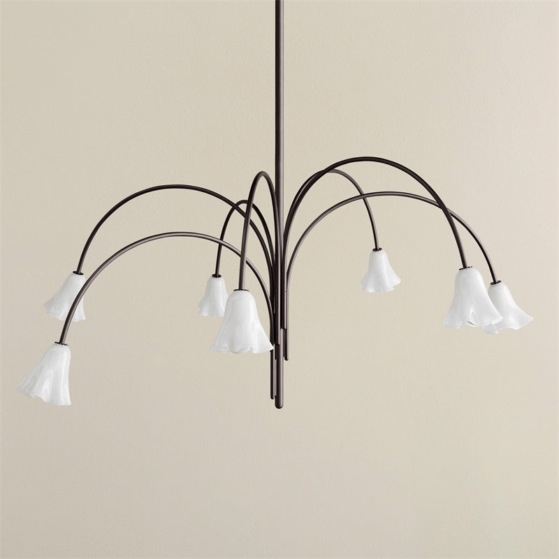 Aurmiros Individual Creativity Brass Glass Chandelier - Lamp Copper