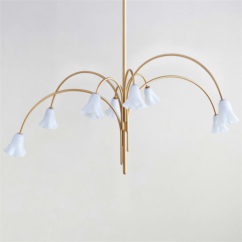 Aurmiros Individual Creativity Brass Glass Chandelier - Lamp Copper