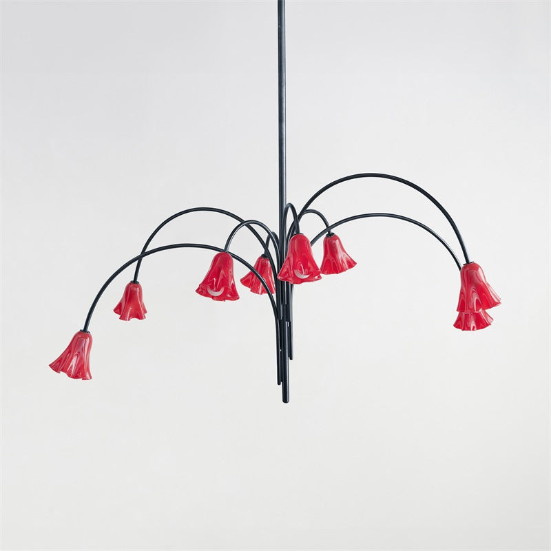 Aurmiros Individual Creativity Brass Glass Chandelier - Lamp Copper