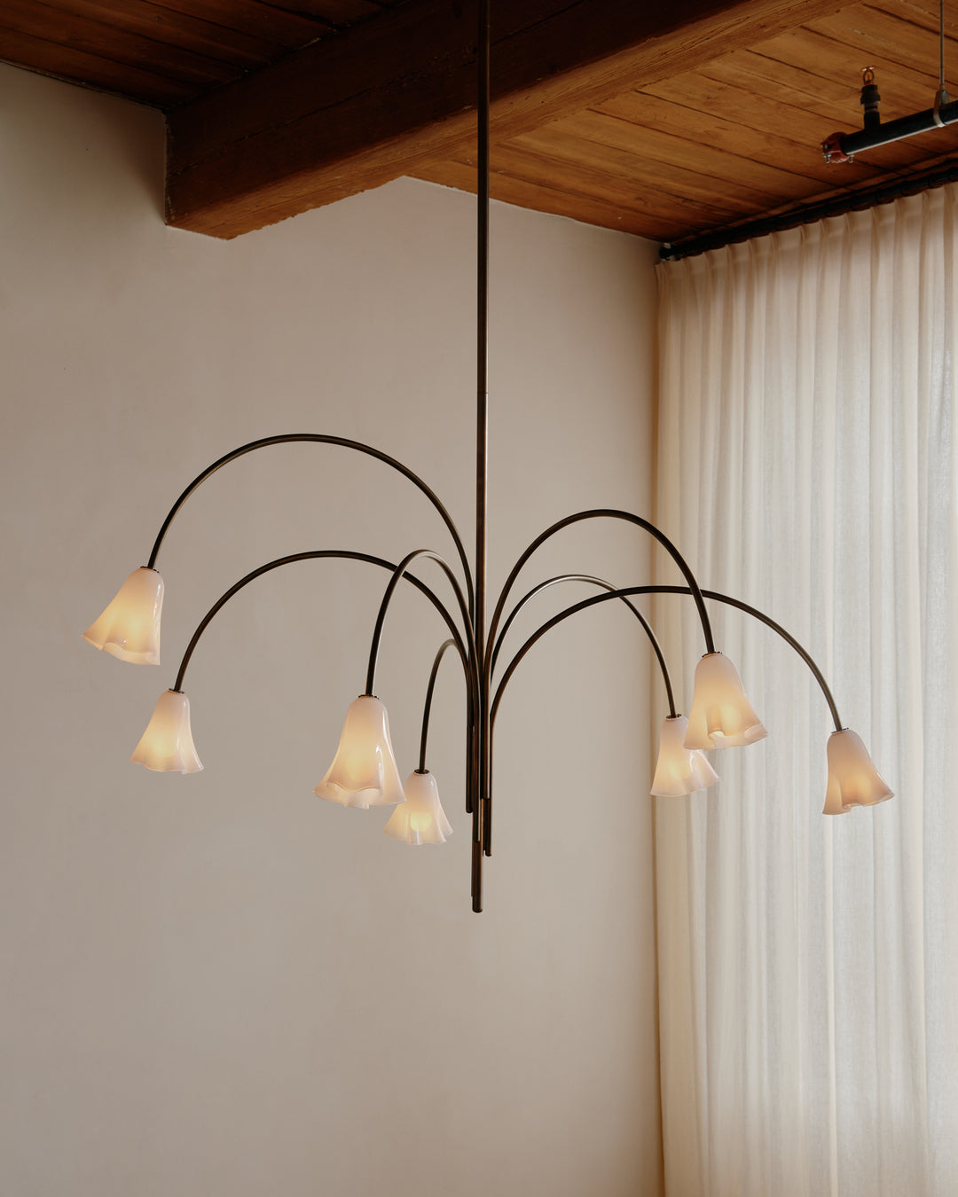 Aurmiros Individual Creativity Brass Glass Chandelier - Lamp Copper