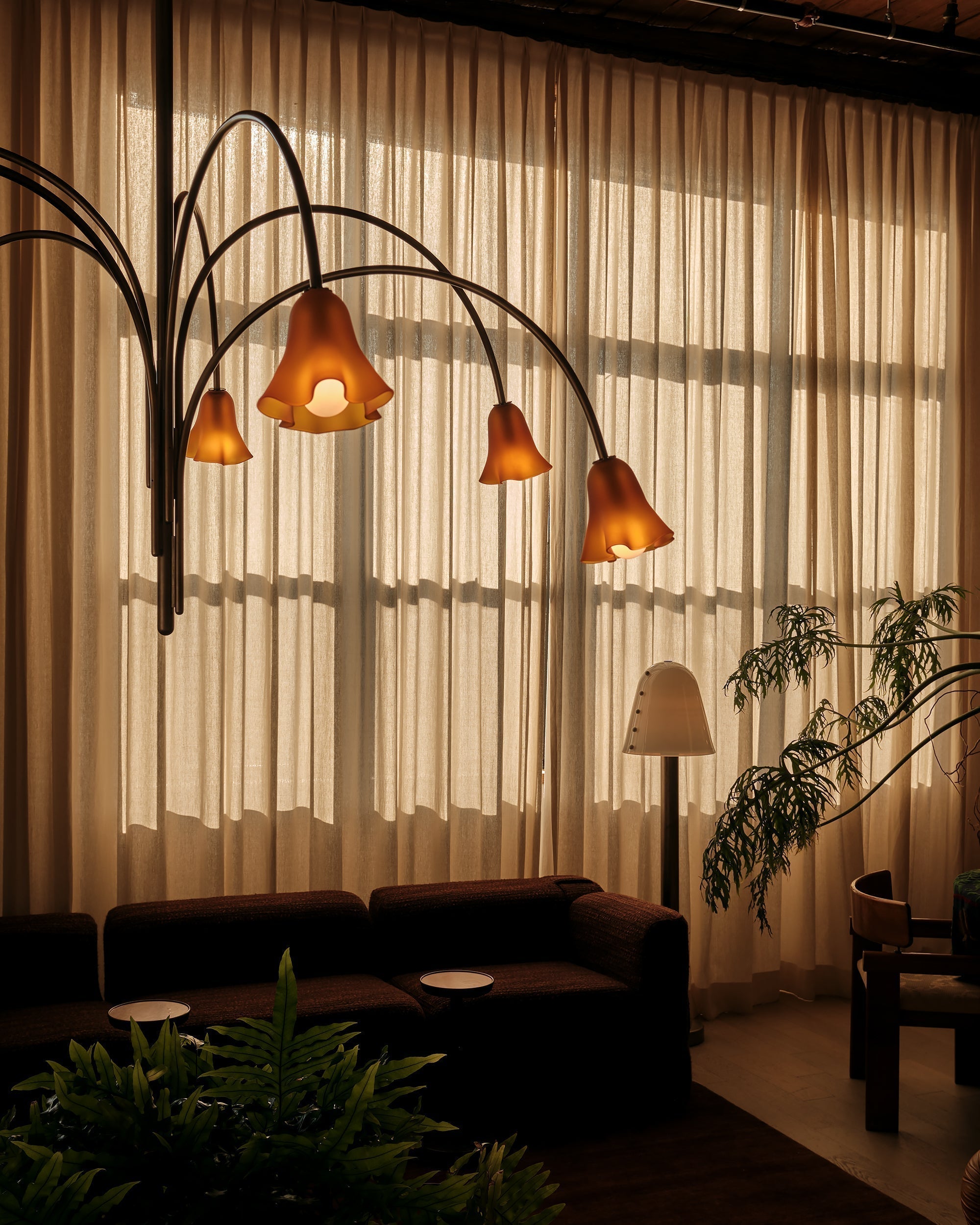 Aurmiros Individual Creativity Brass Glass Chandelier - Lamp Copper