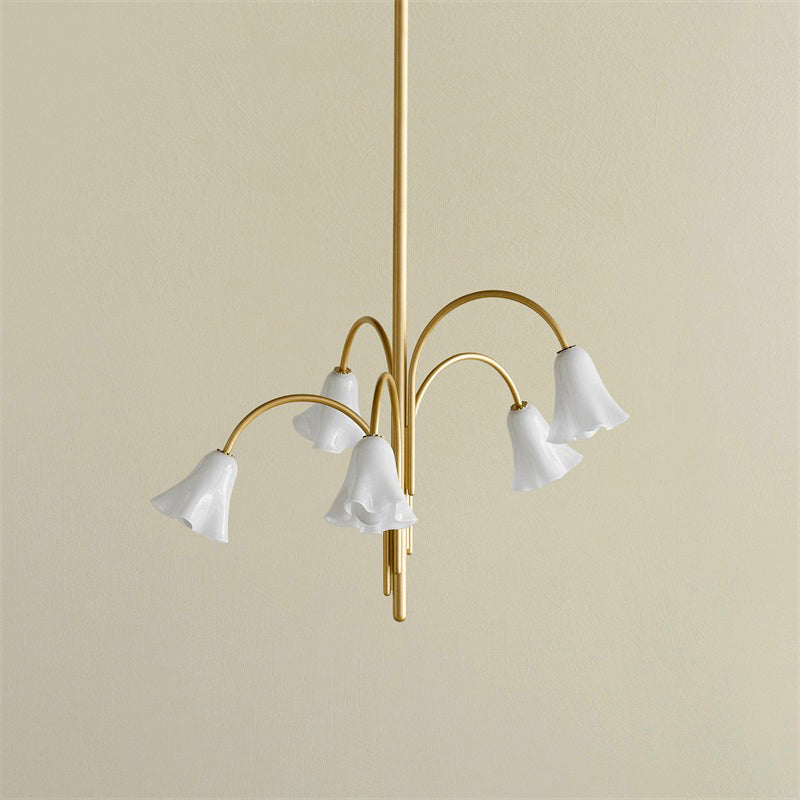 Aurmiros Individual Creativity Brass Glass Chandelier - Lamp Copper