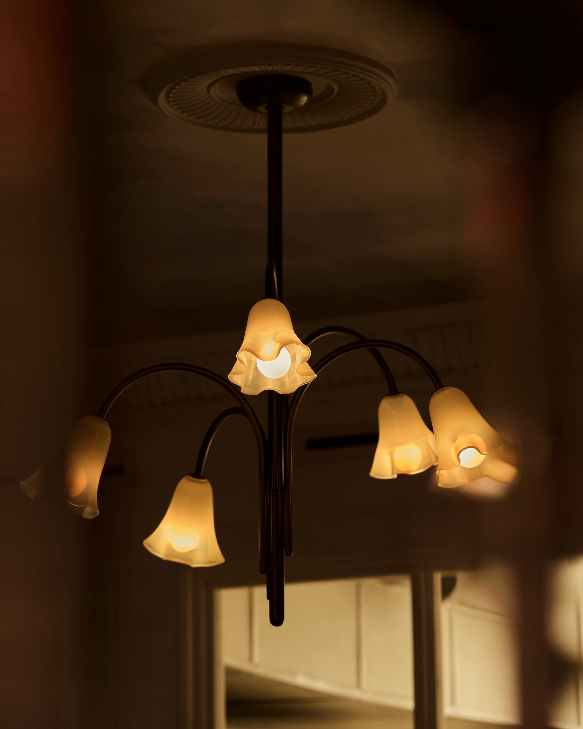 Aurmiros Individual Creativity Brass Glass Chandelier - Lamp Copper