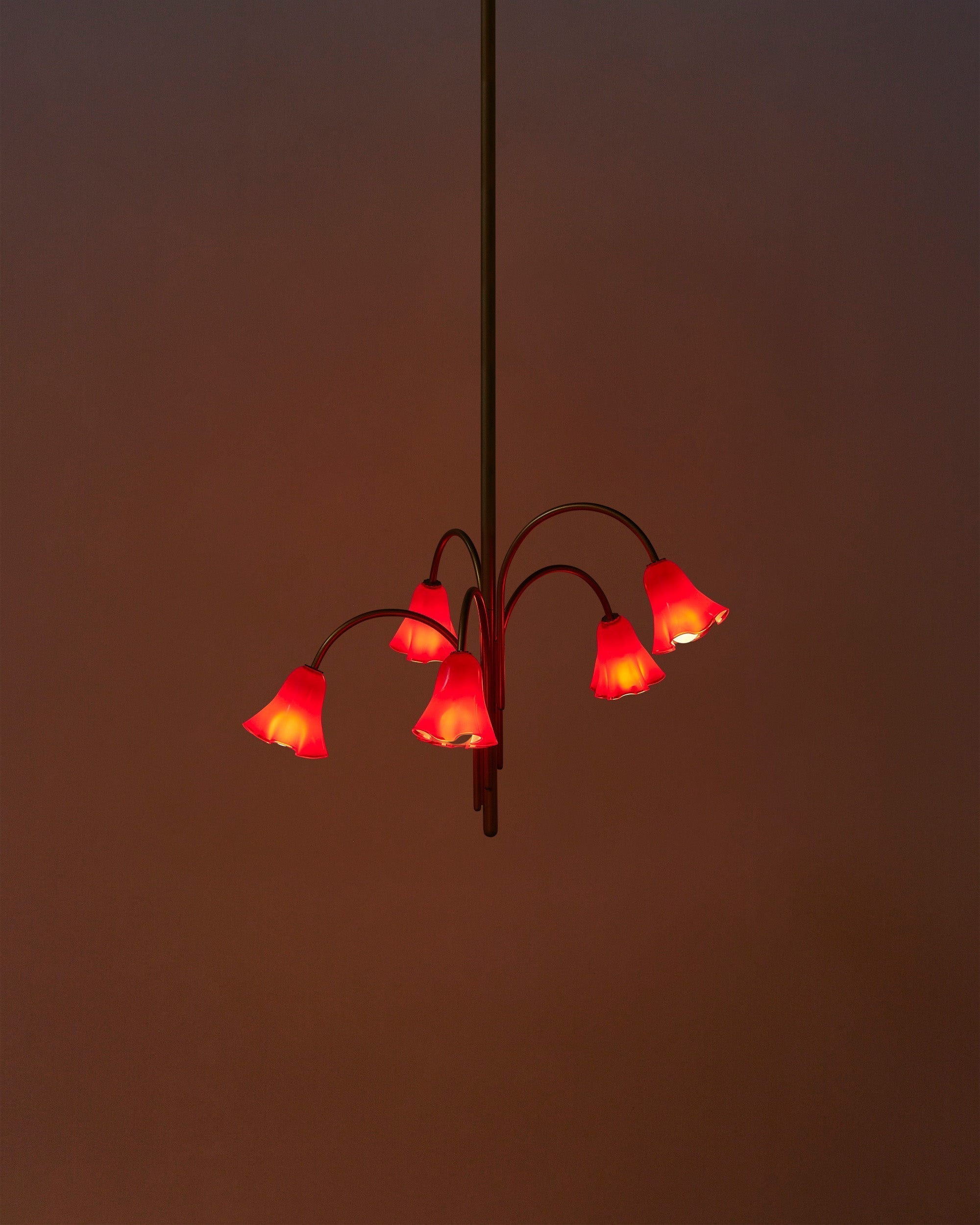 Aurmiros Individual Creativity Brass Glass Chandelier - Lamp Copper