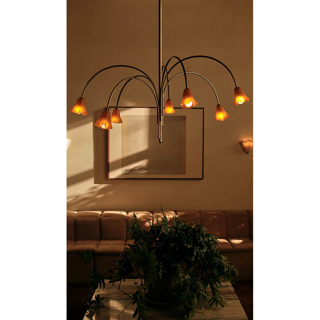 Aurmiros Individual Creativity Brass Glass Chandelier - Lamp Copper