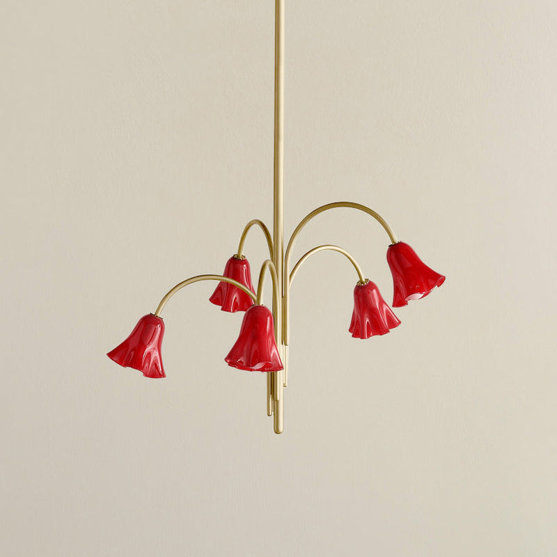 Aurmiros Individual Creativity Brass Glass Chandelier - Lamp Copper