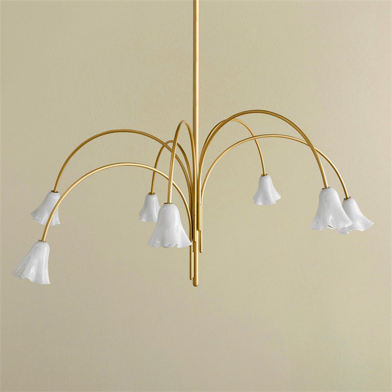 Aurmiros Individual Creativity Brass Glass Chandelier - Lamp Copper