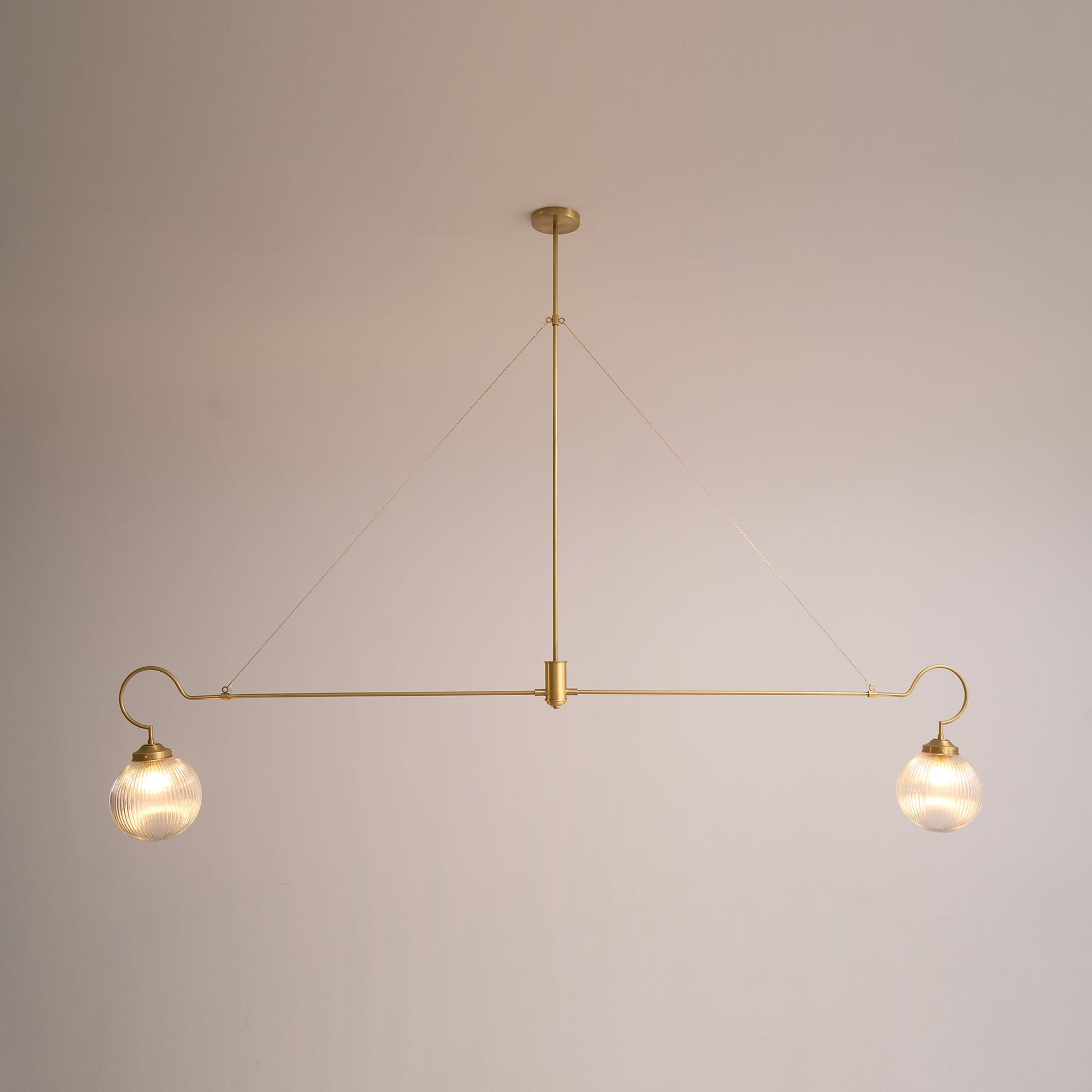 Vavenia Modern Minimalist Brass Glass Chandelier - Lamp Copper
