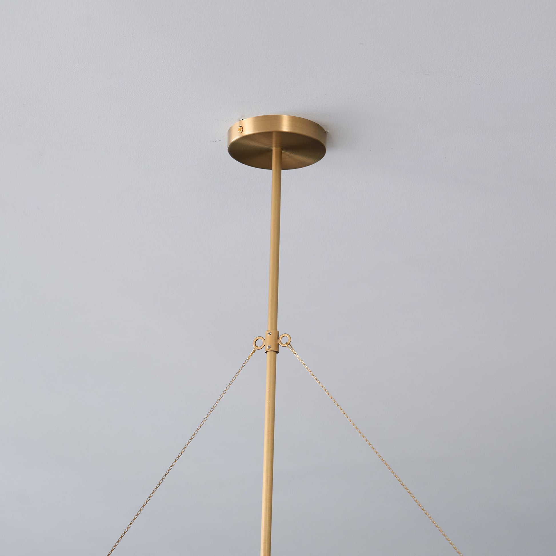 Vavenia Modern Minimalist Brass Glass Chandelier - Lamp Copper