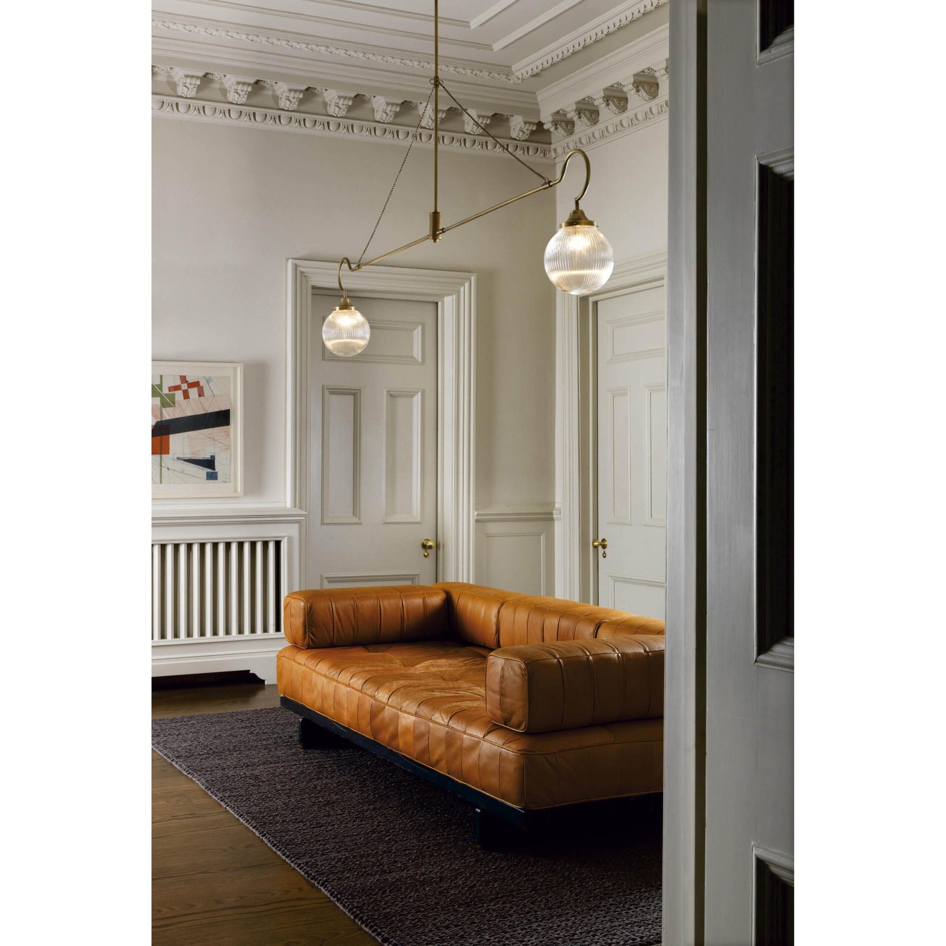 Vavenia Modern Minimalist Brass Glass Chandelier - Lamp Copper