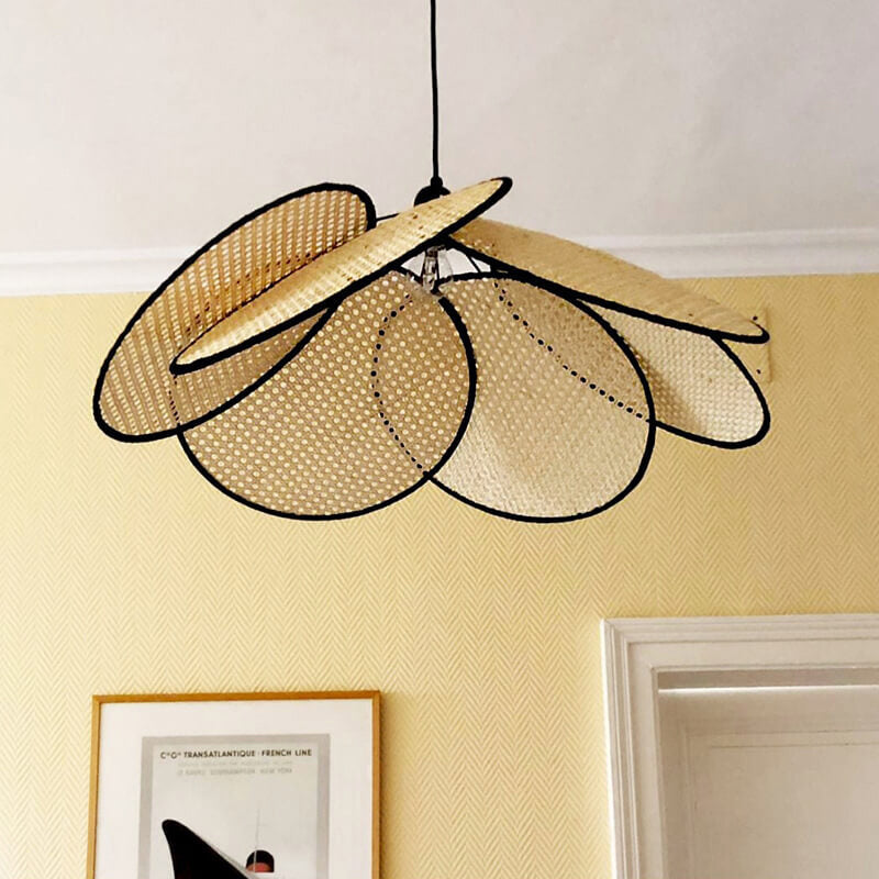 Ulrinel Premium Nordic Hand-woven Bamboo Chandelier - Lamp Copper
