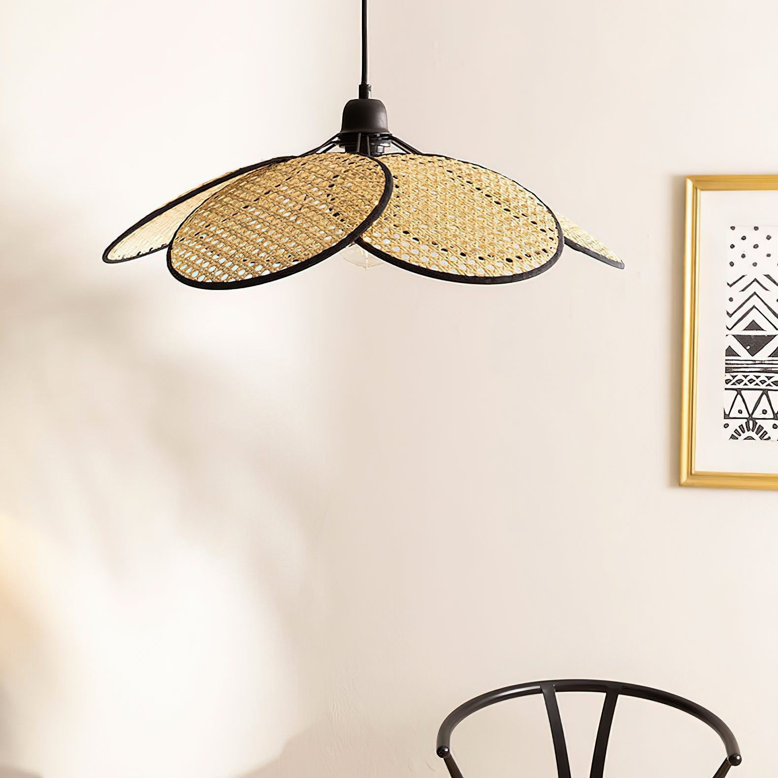 Ulrinel Premium Nordic Hand-woven Bamboo Chandelier - Lamp Copper
