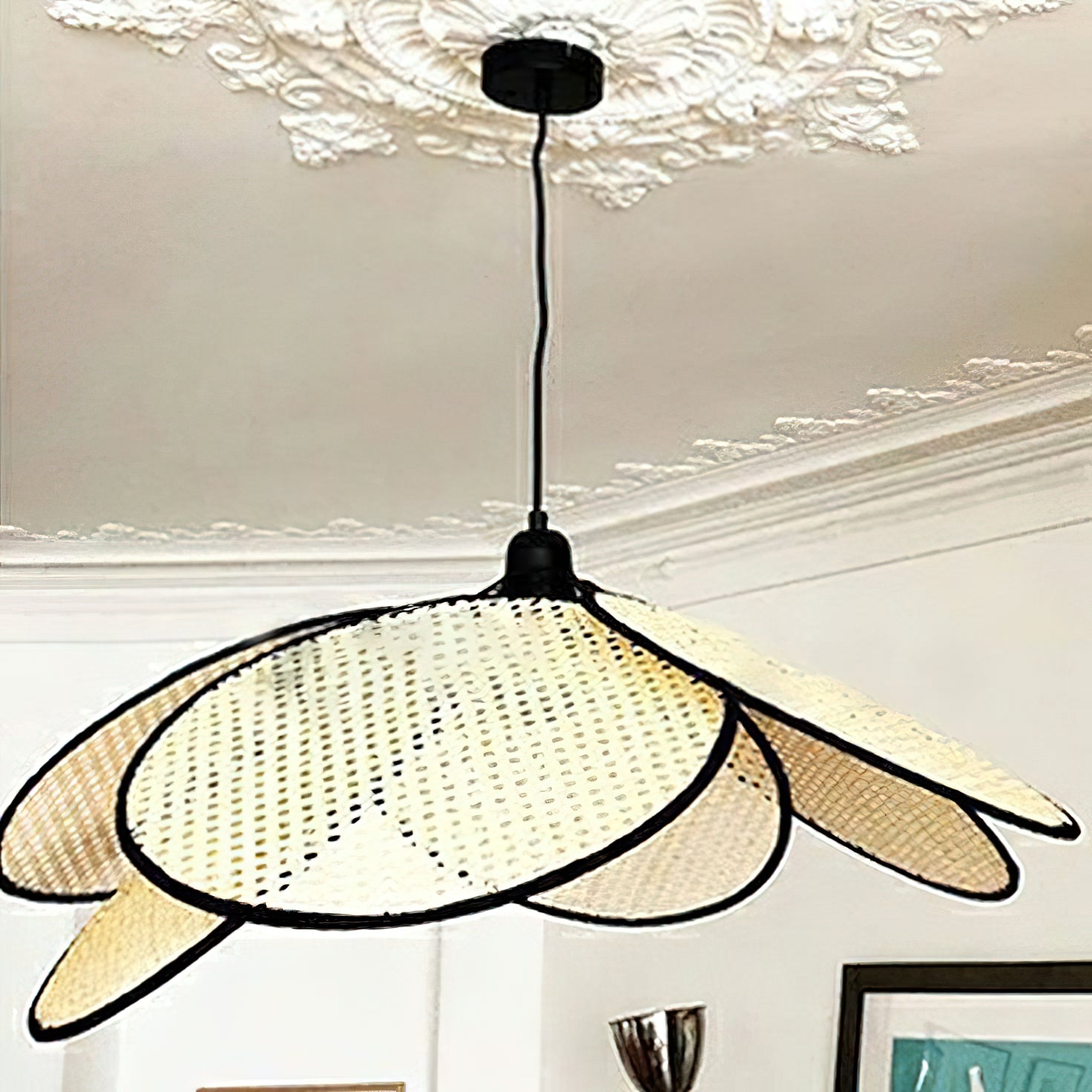 Ulrinel Premium Nordic Hand-woven Bamboo Chandelier - Lamp Copper