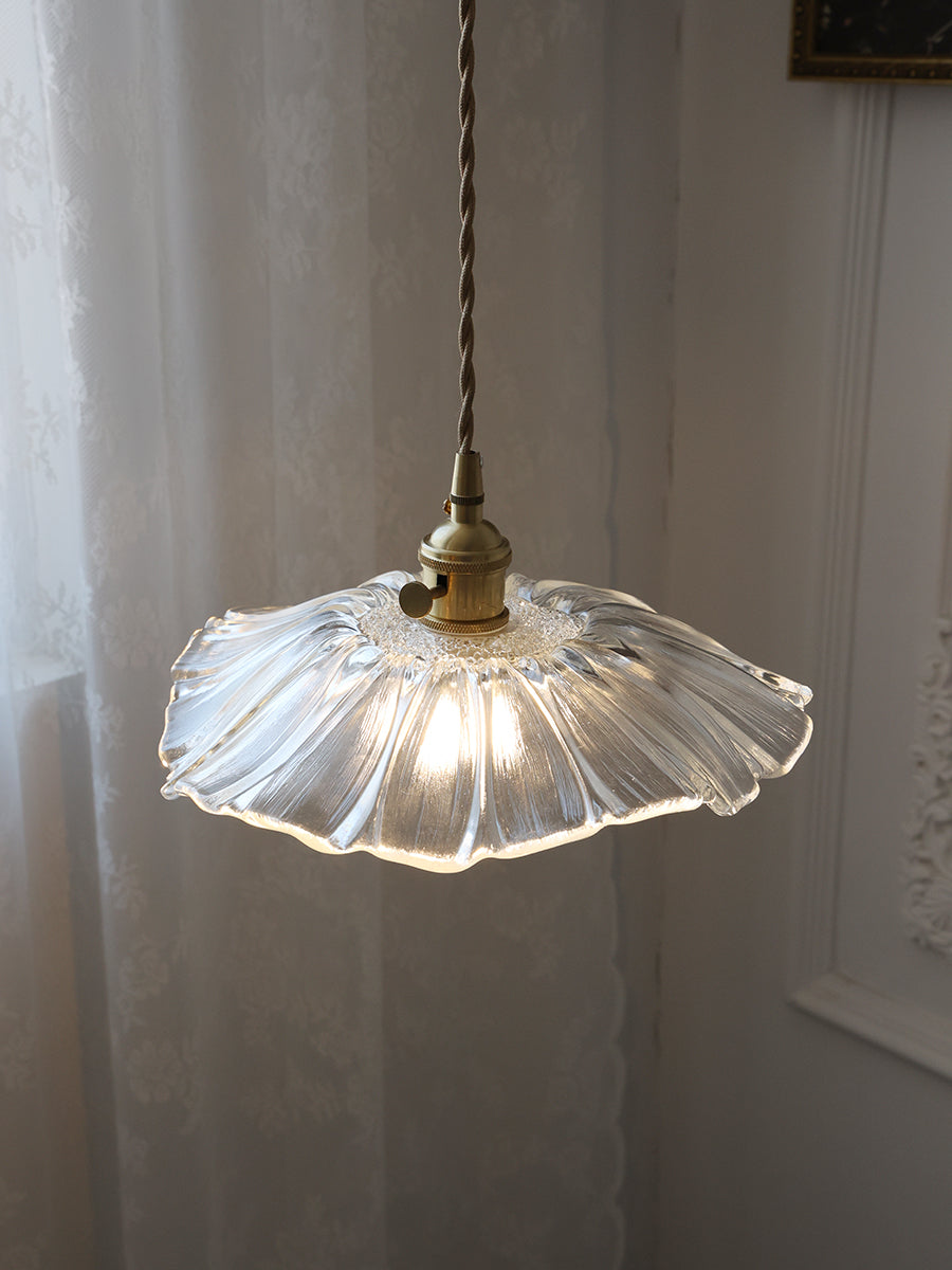 Aurvarira Modern Minimalist Art Brass Glass Pendant Lamp - Lamp Copper