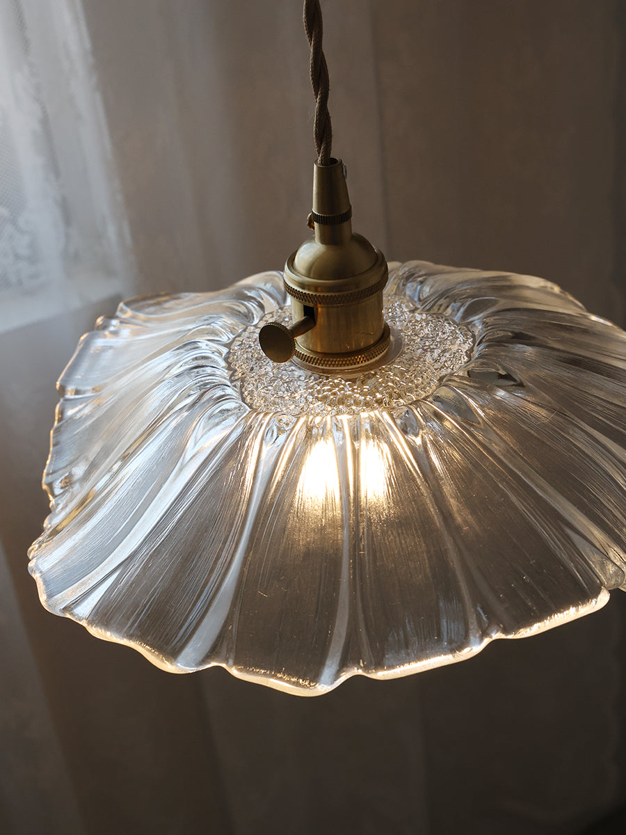 Aurvarira Modern Minimalist Art Brass Glass Pendant Lamp - Lamp Copper