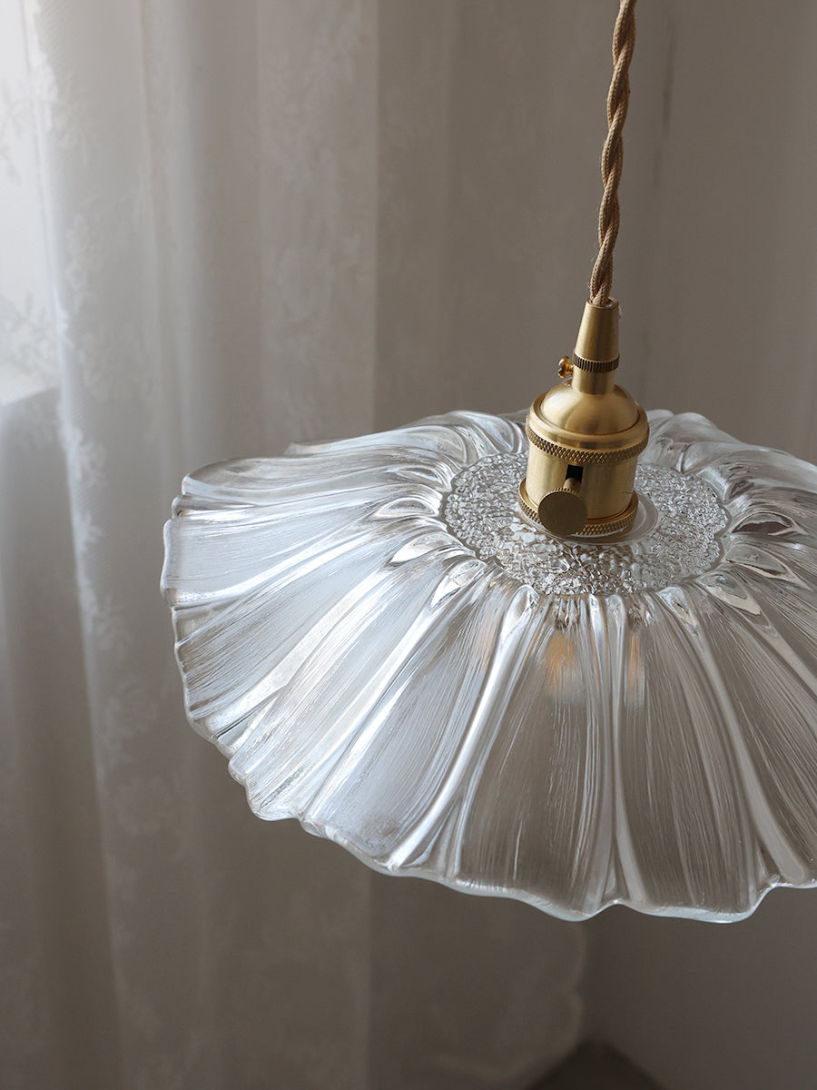 Aurvarira Modern Minimalist Art Brass Glass Pendant Lamp - Lamp Copper