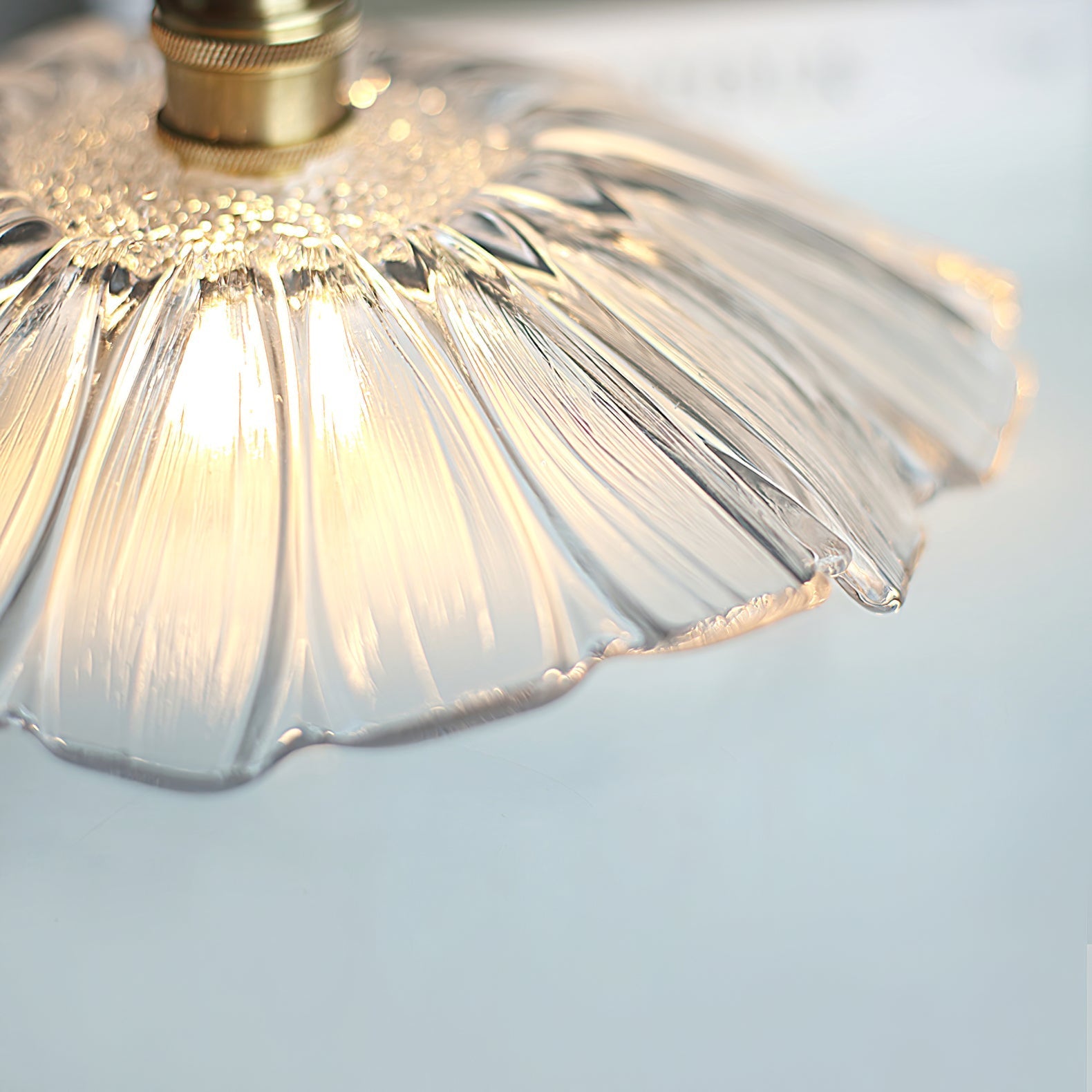 Aurvarira Modern Minimalist Art Brass Glass Pendant Lamp - Lamp Copper