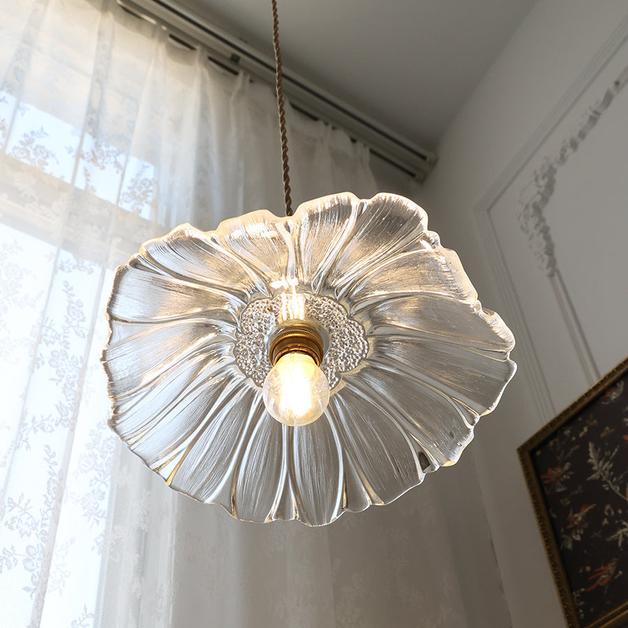 Calia Flower Glass Ceiling/Pendant Light - Lamp Copper