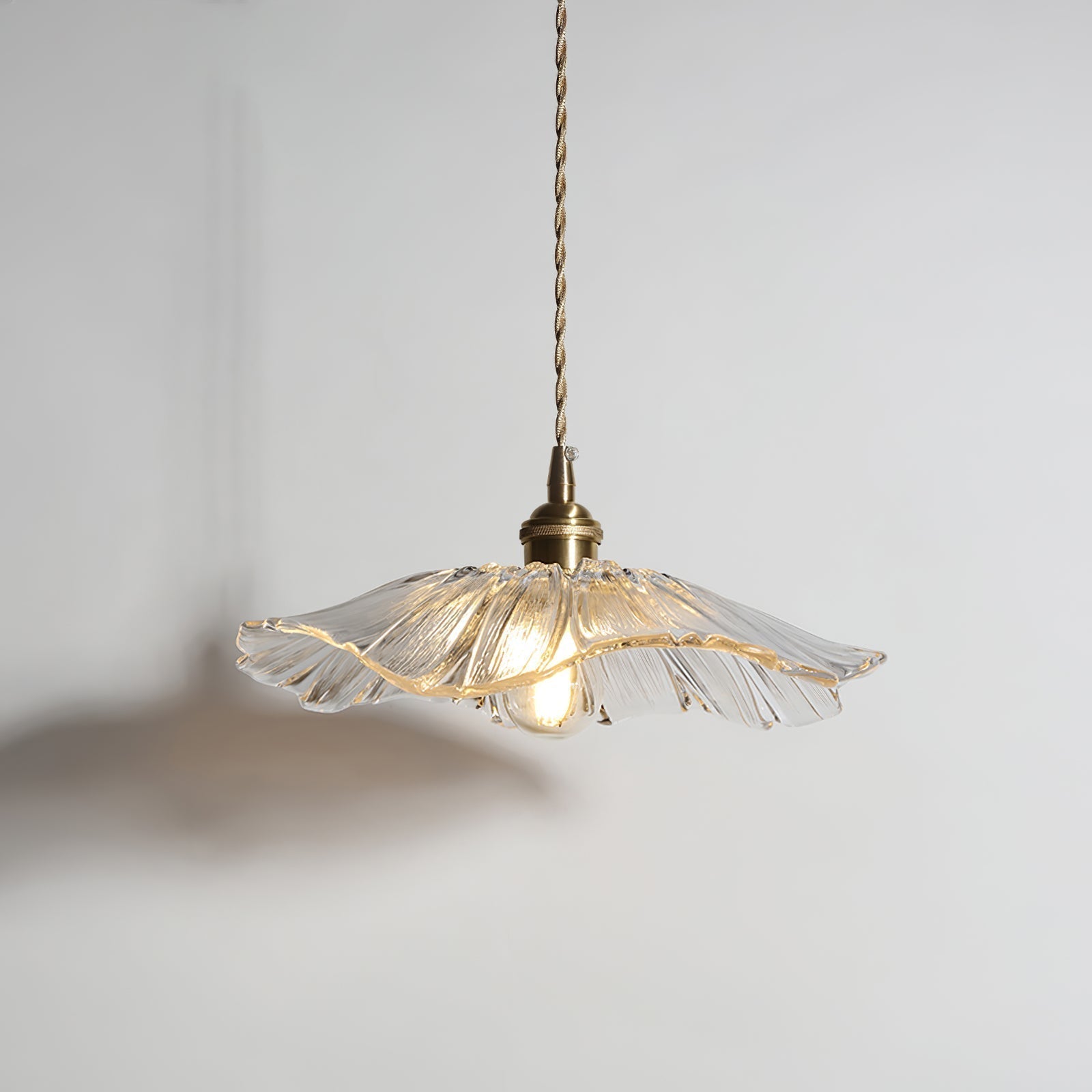Calia Flower Glass Ceiling/Pendant Light - Lamp Copper