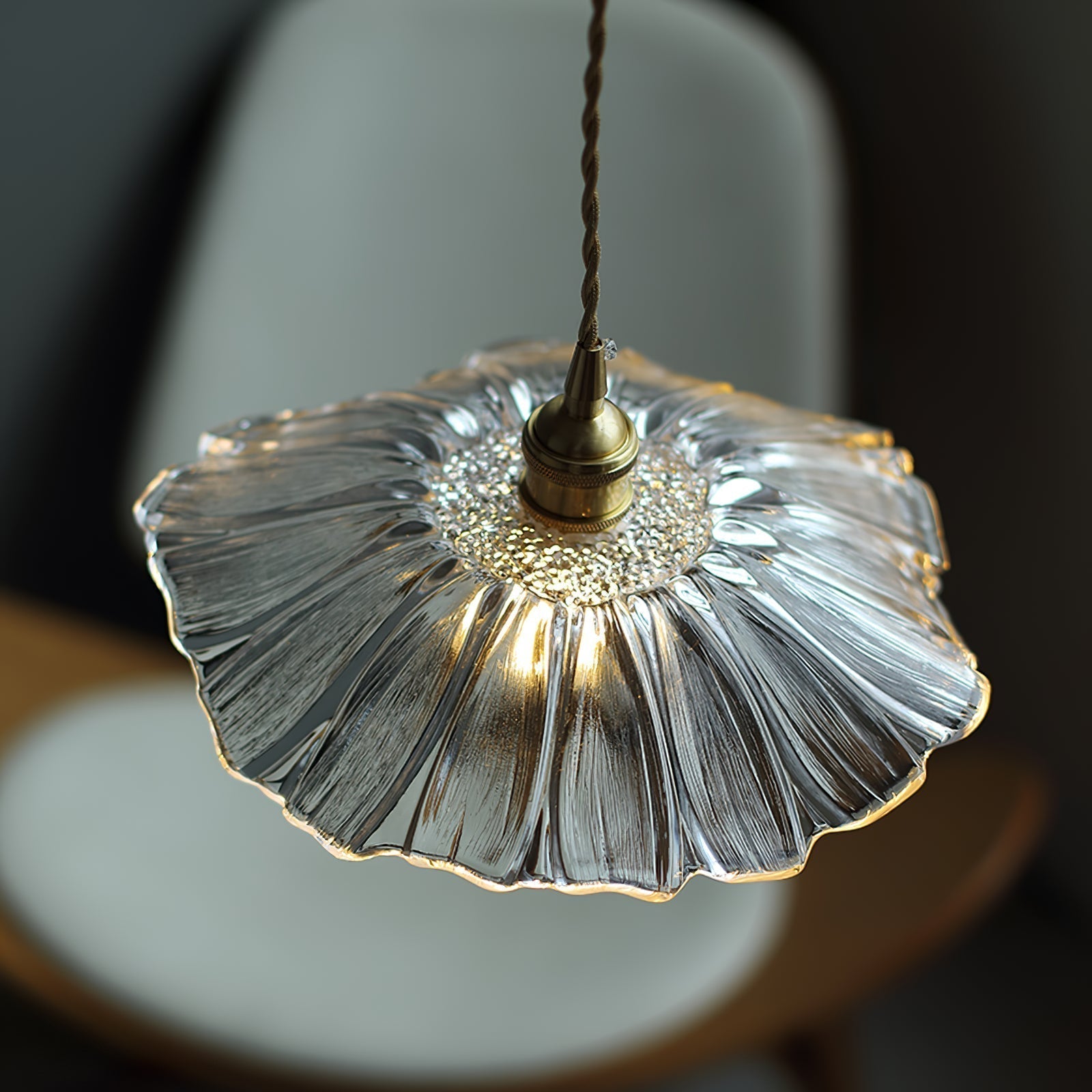 Calia Flower Glass Ceiling/Pendant Light - Lamp Copper