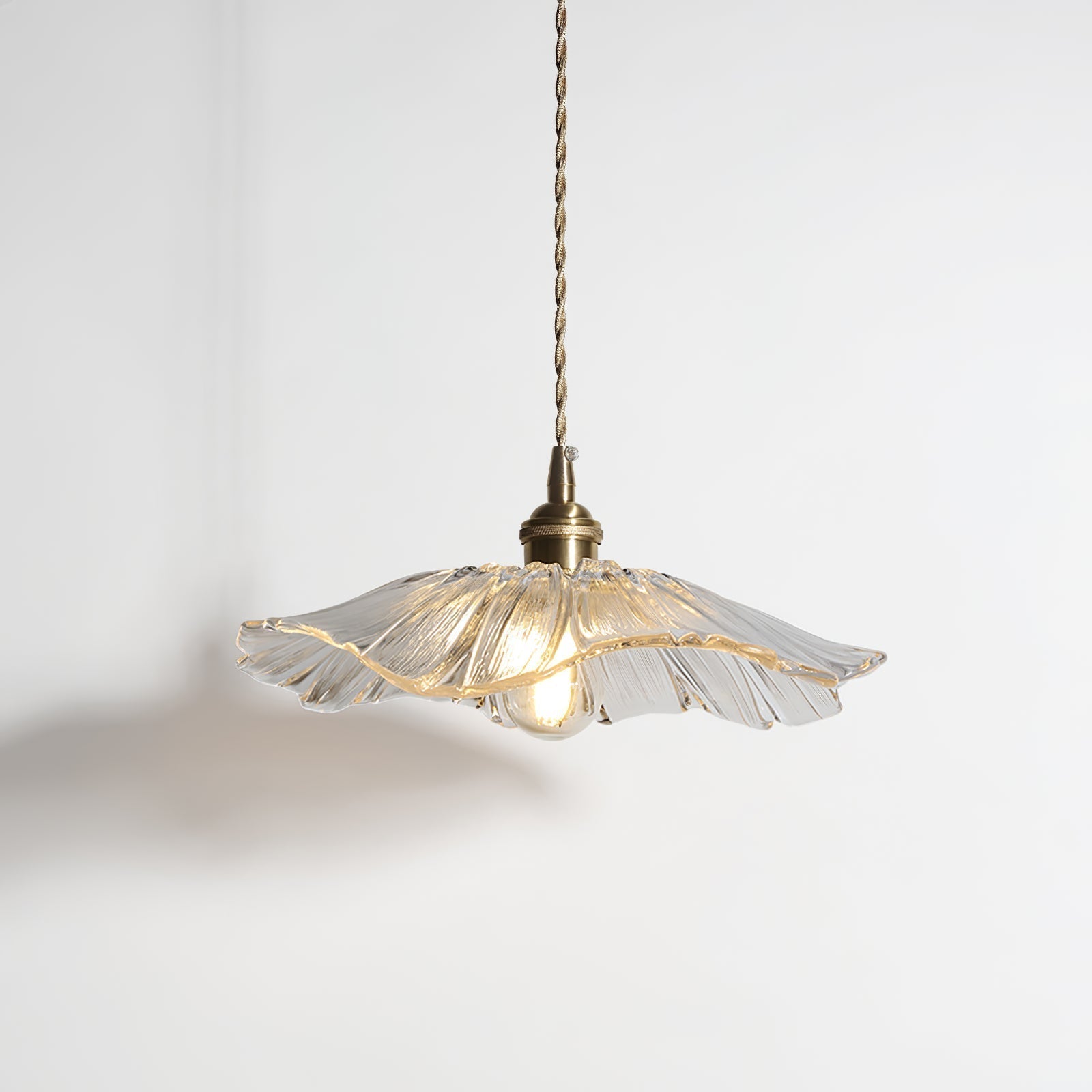 Calia Flower Glass Ceiling/Pendant Light - Lamp Copper