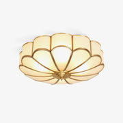 Ulira Ceiling Light Flower Shape Frosted Glass Brass - Lamp Copper