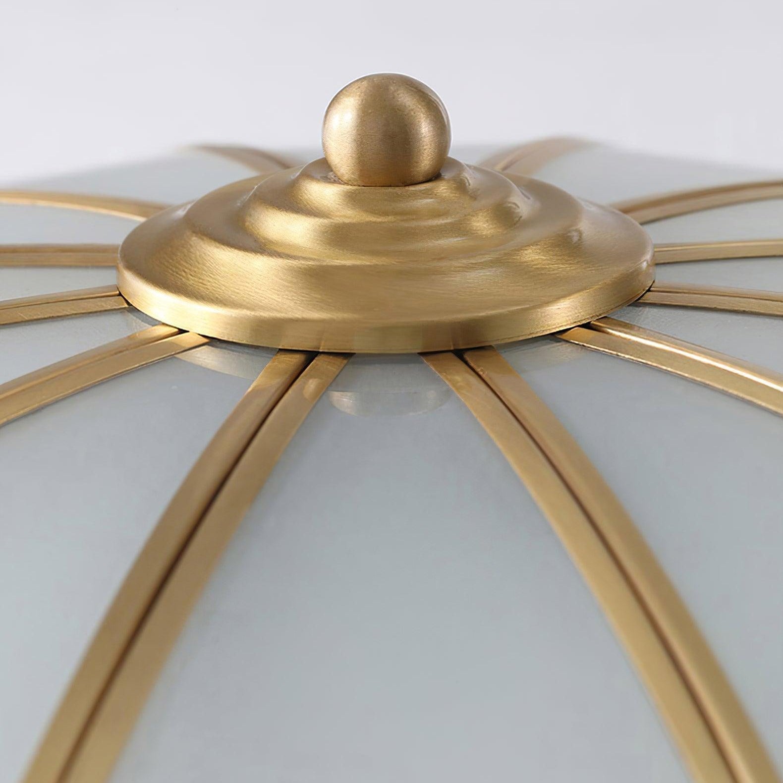 Ulira Ceiling Light Flower Shape Frosted Glass Brass - Lamp Copper