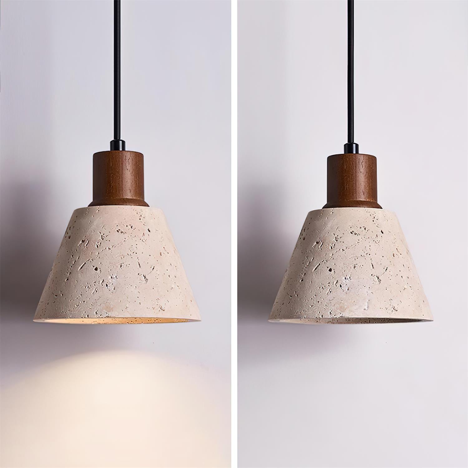 Ritta Pendant Light Travertine Cluster - Lamp Copper