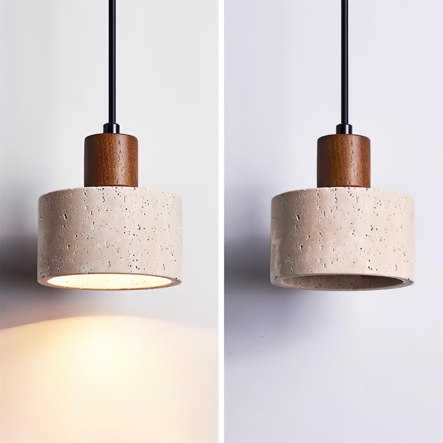 Ritta Pendant Light Travertine Cluster - Lamp Copper