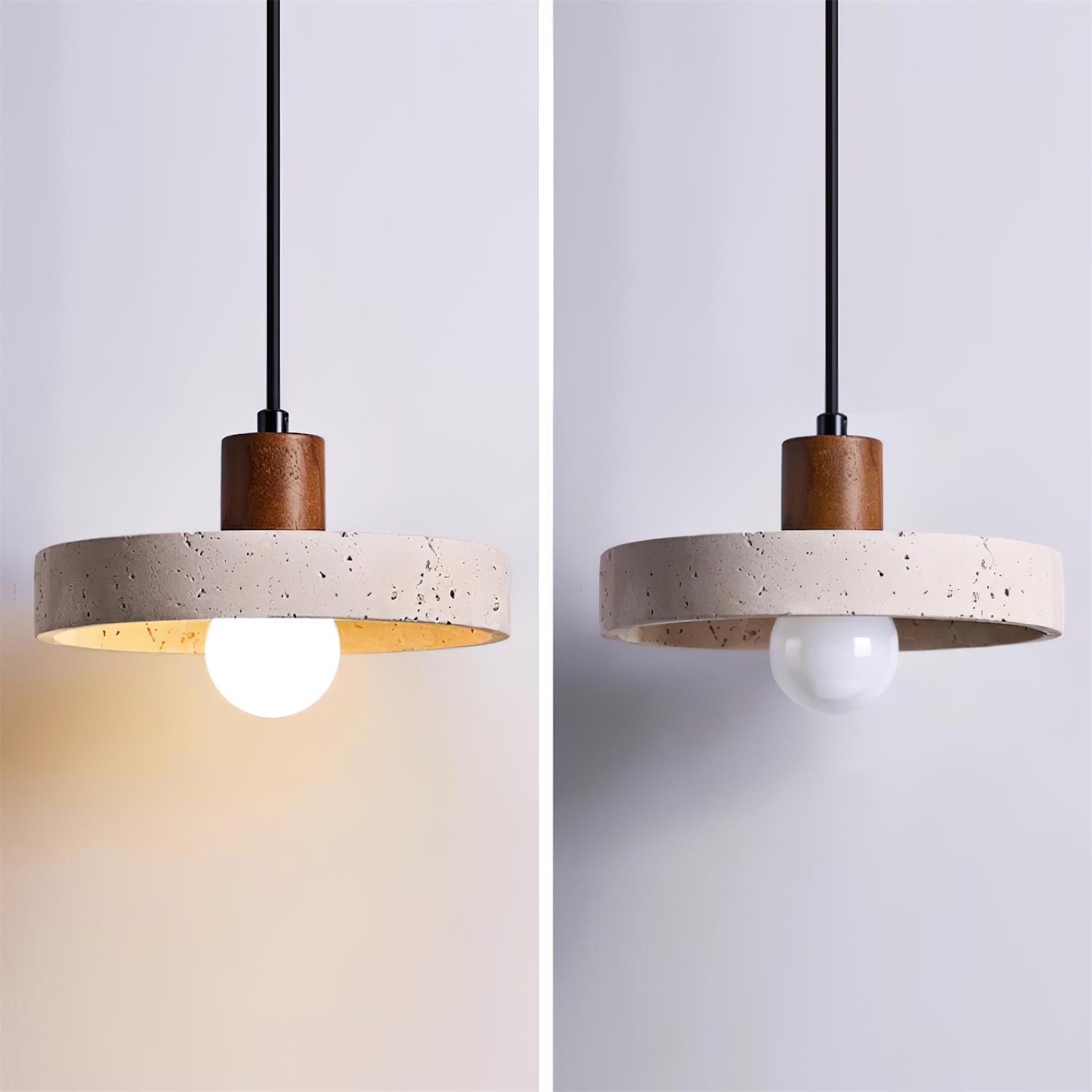 Ritta Pendant Light Travertine Cluster - Lamp Copper
