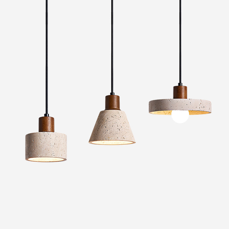 Ritta Pendant Light Travertine Cluster - Lamp Copper