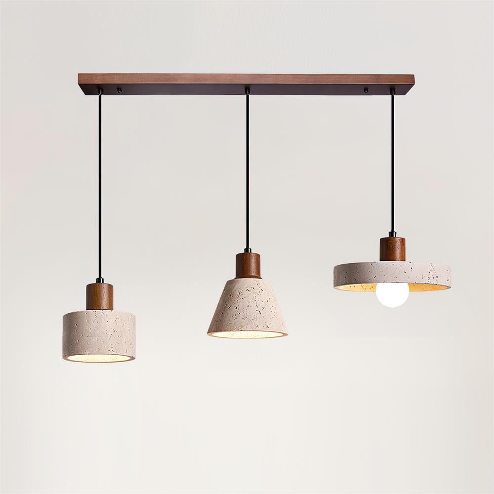 Ritta Pendant Light Travertine Cluster - Lamp Copper