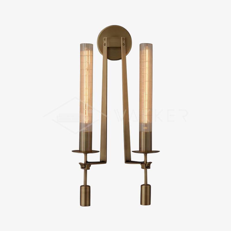 Lucian Indoor Wall Lamp Glass Farmhouse - Lamp Copper