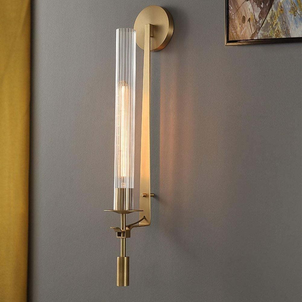 Lucian Indoor Wall Lamp Glass Farmhouse - Lamp Copper