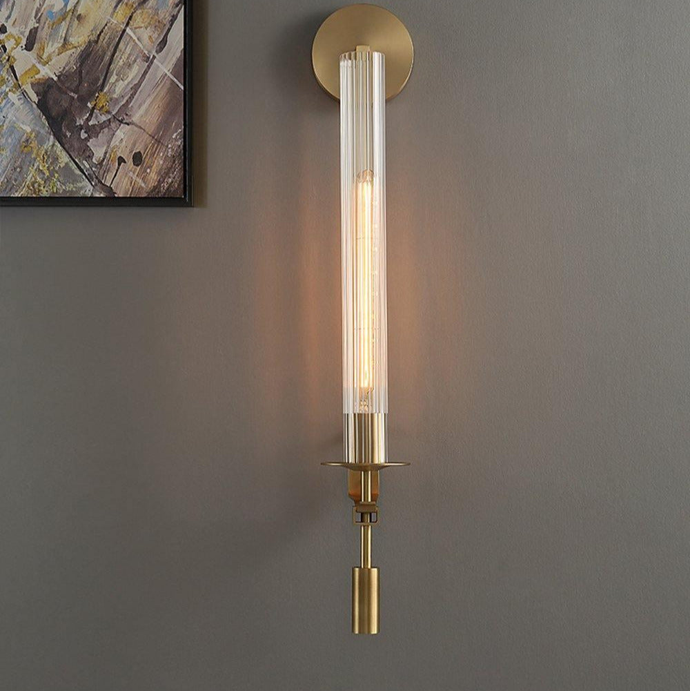Lucian Indoor Wall Lamp Glass Farmhouse - Lamp Copper