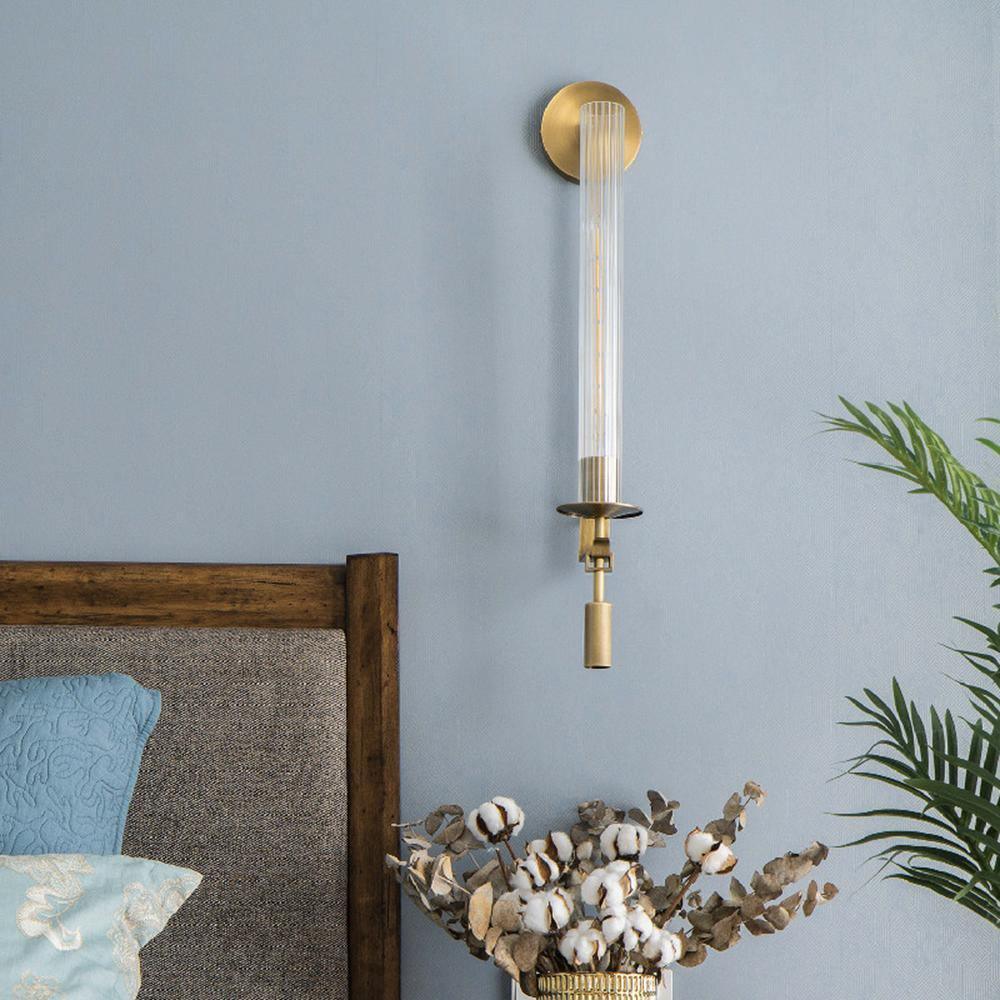 Lucian Indoor Wall Lamp Glass Farmhouse - Lamp Copper