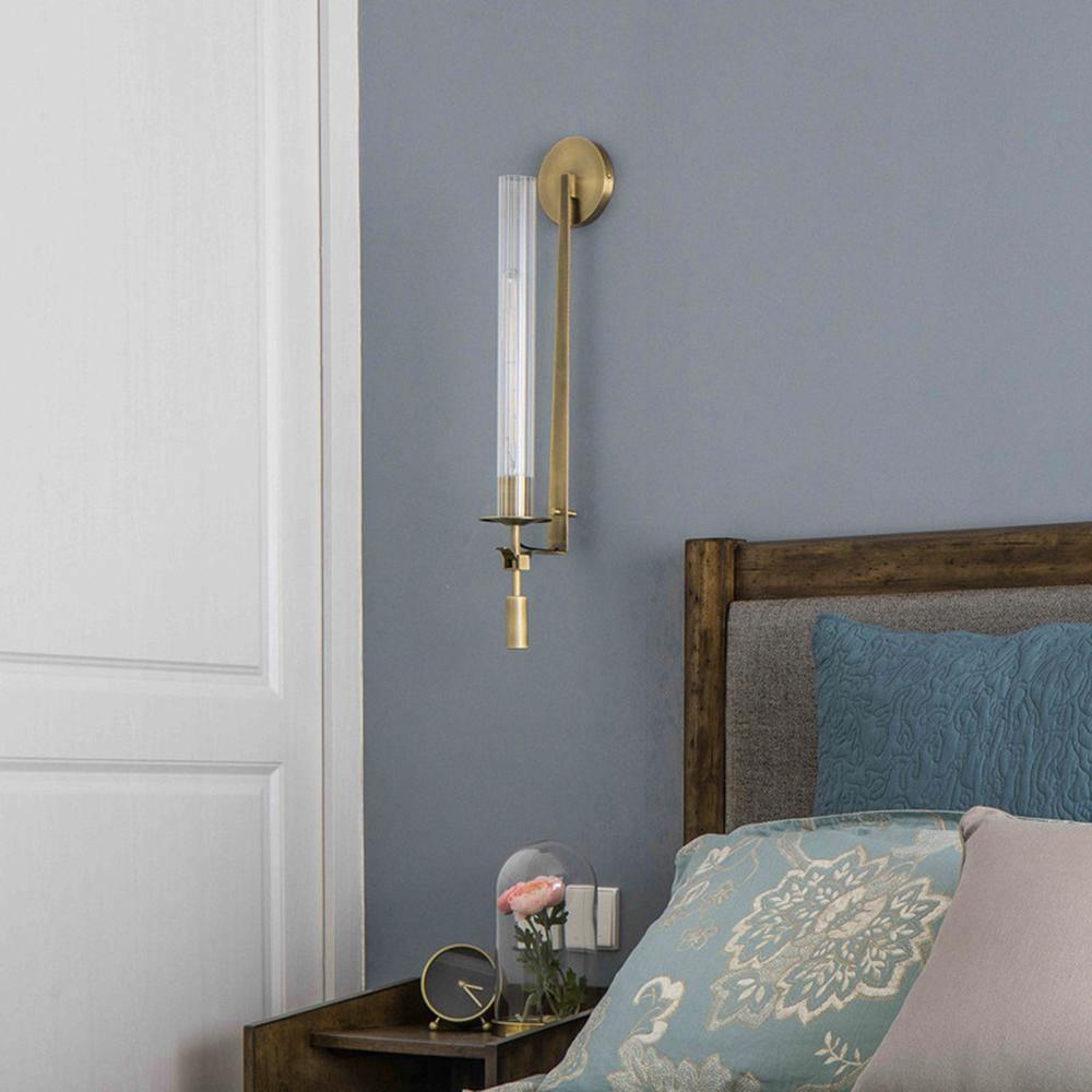 Lucian Indoor Wall Lamp Glass Farmhouse - Lamp Copper