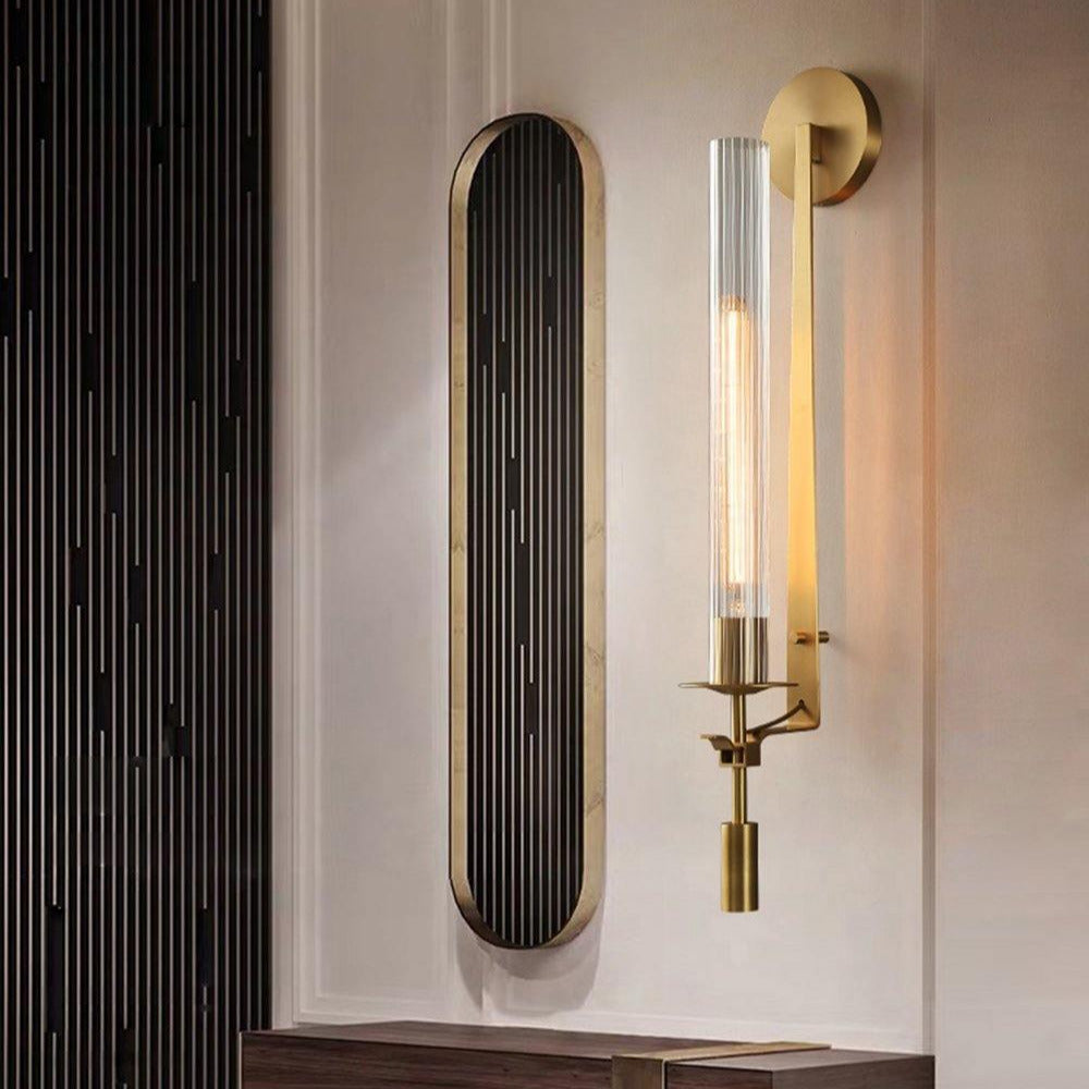 Lucian Indoor Wall Lamp Glass Farmhouse - Lamp Copper
