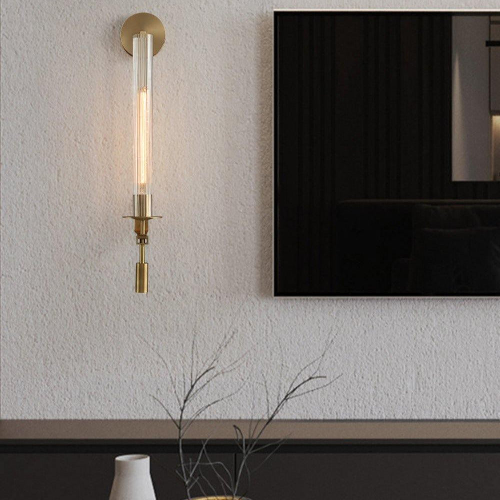Lucian Indoor Wall Lamp Glass Farmhouse - Lamp Copper