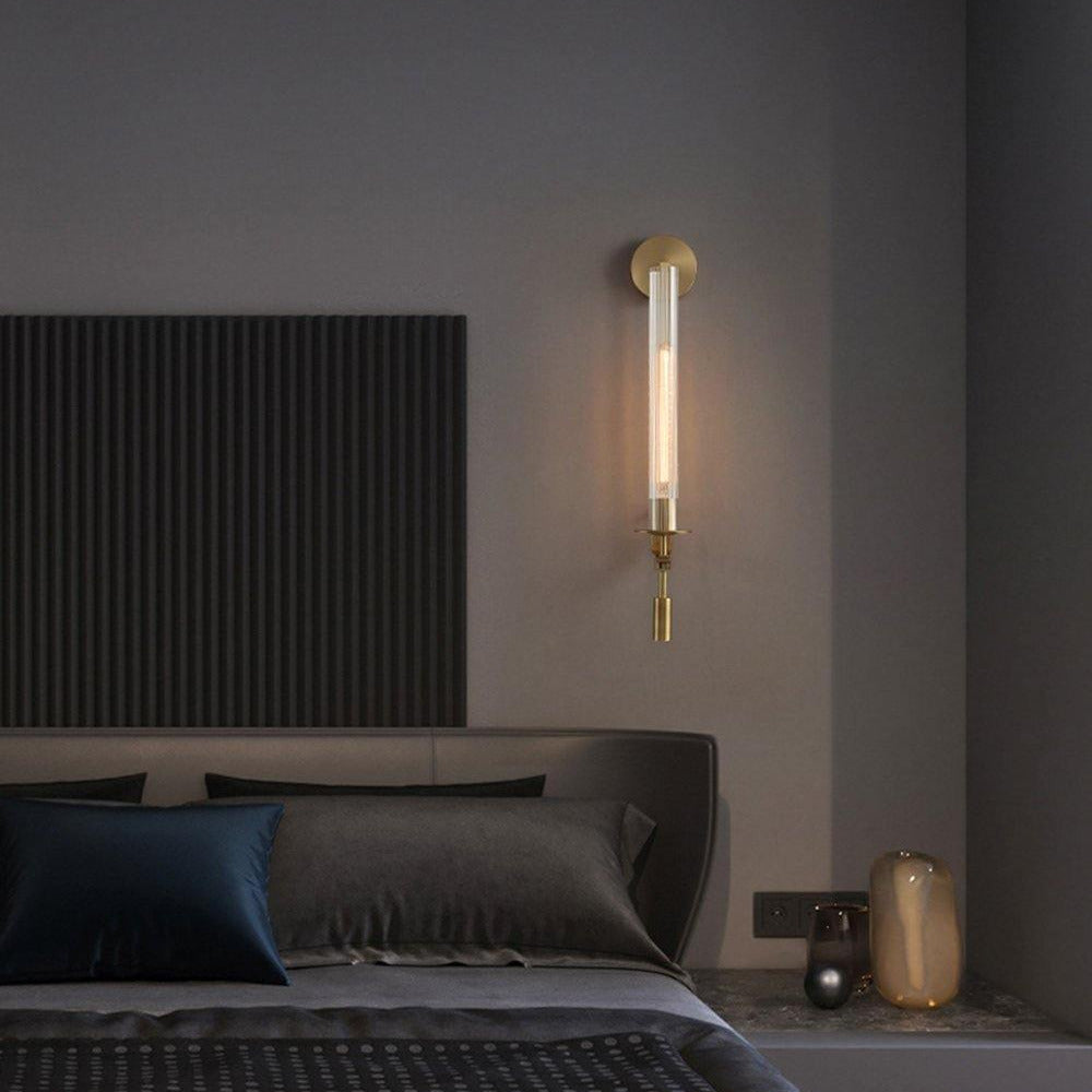 Lucian Indoor Wall Lamp Glass Farmhouse - Lamp Copper