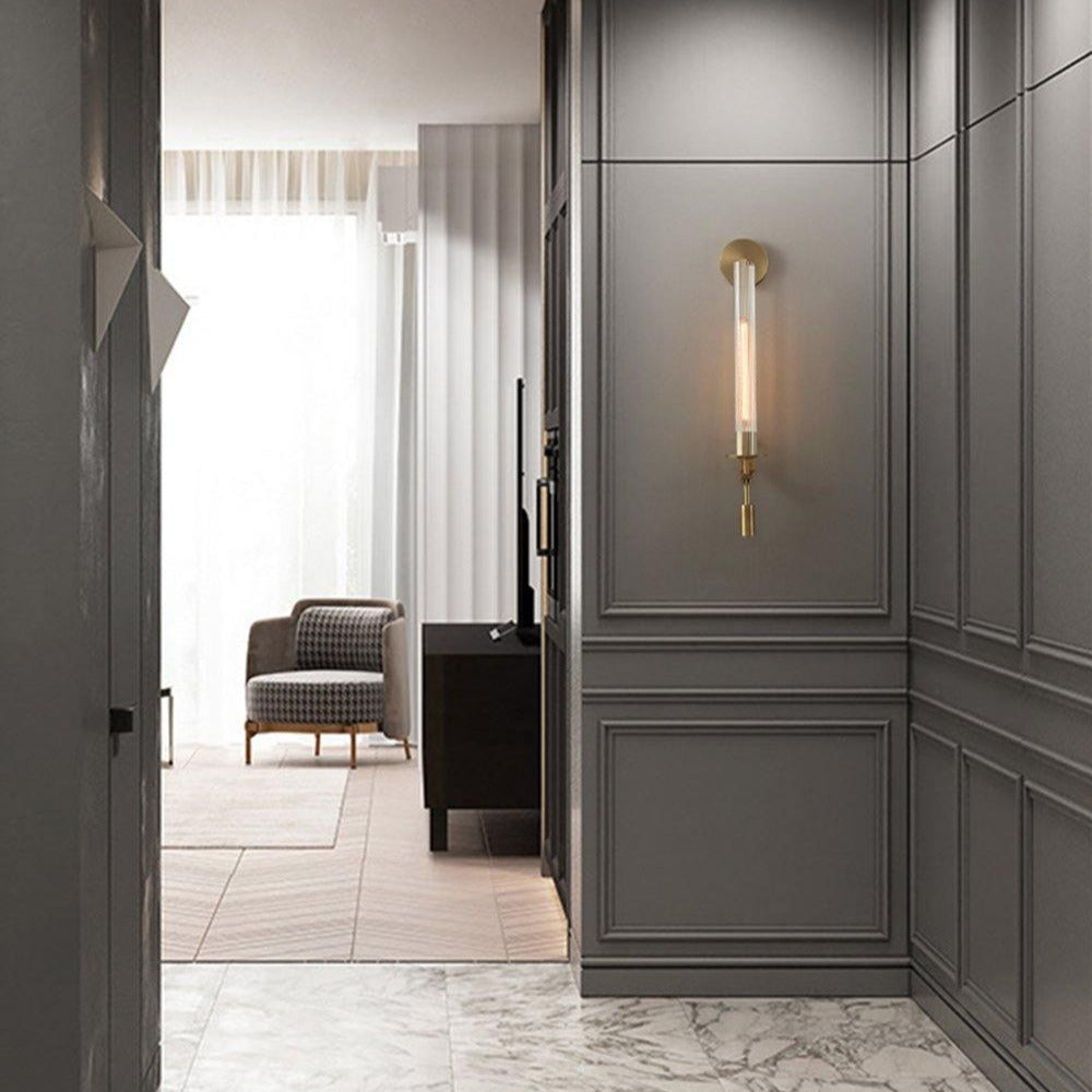 Lucian Indoor Wall Lamp Glass Farmhouse - Lamp Copper