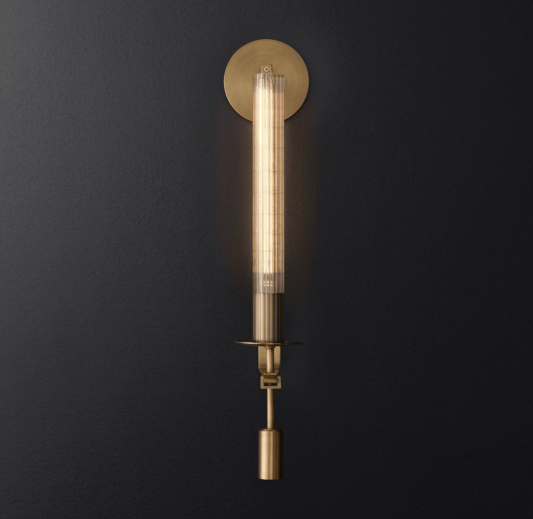 Lucian Indoor Wall Lamp Glass Farmhouse - Lamp Copper